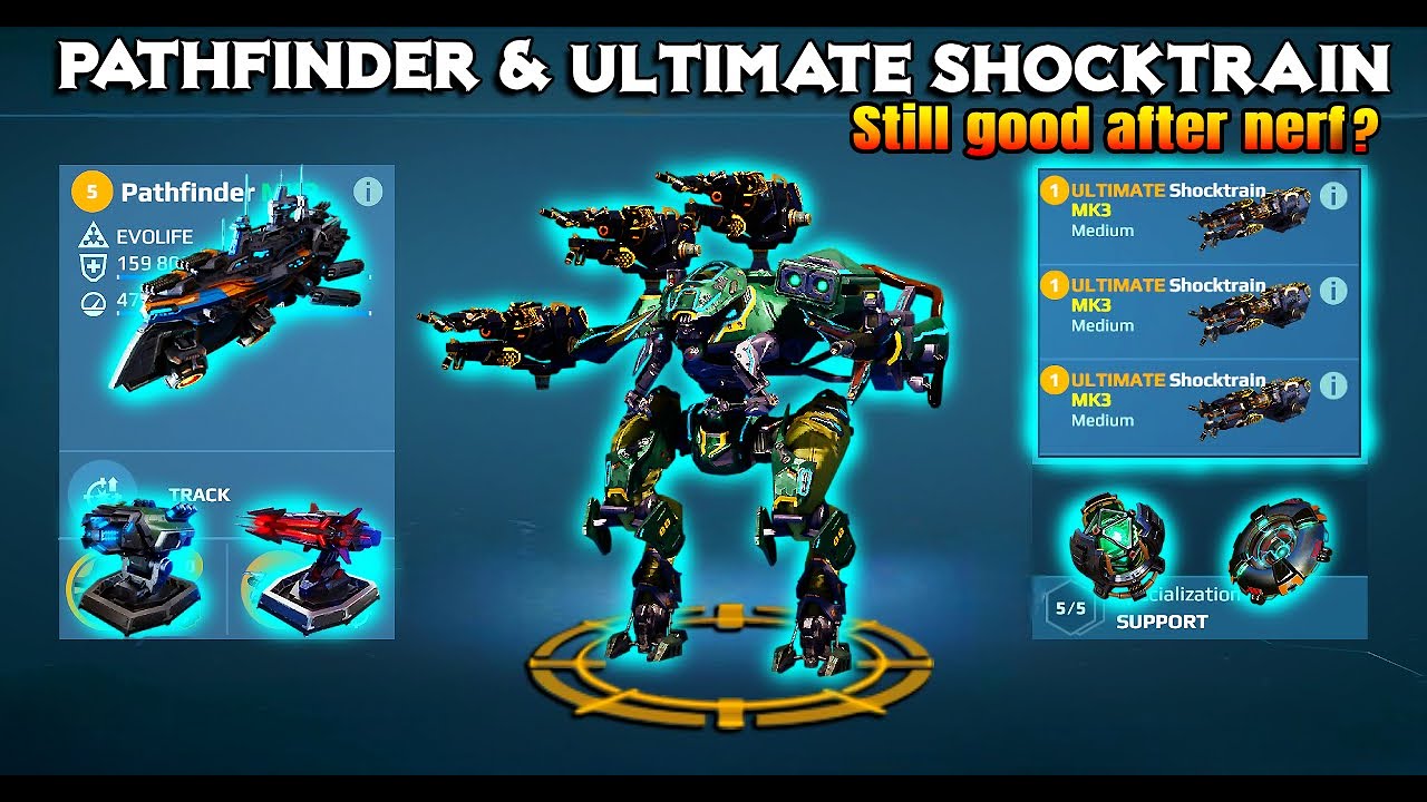 War Robots : Pathfinder & Ultimate Shocktrain after nerf gameplay #warrobots