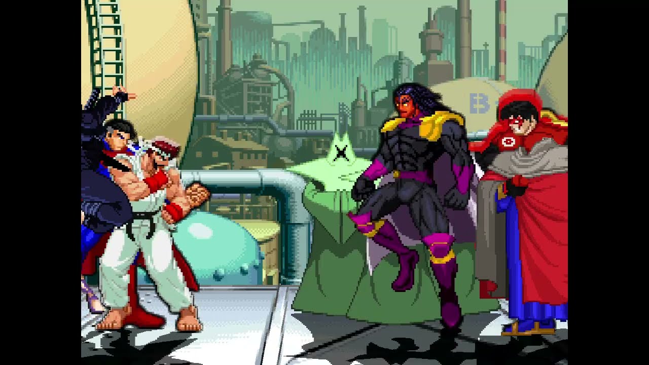 Ikemen GO  y Mugen:  Ryu, Superman, Psylocke, Akuma VS Exodus, MonEl, Kyle Rayner,Gill