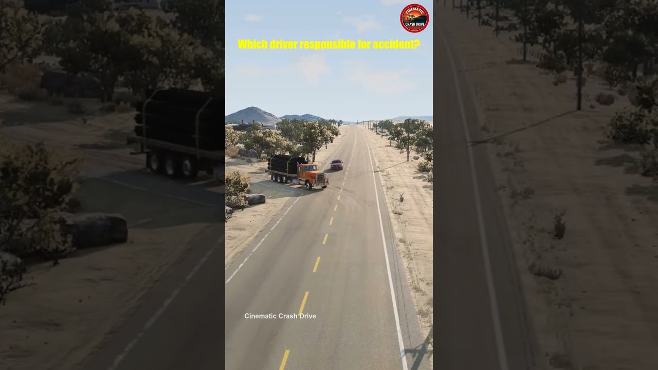 Realistic Highway Car Crashes | Cinematic BeamNG Drive Crash Simulation Shorts