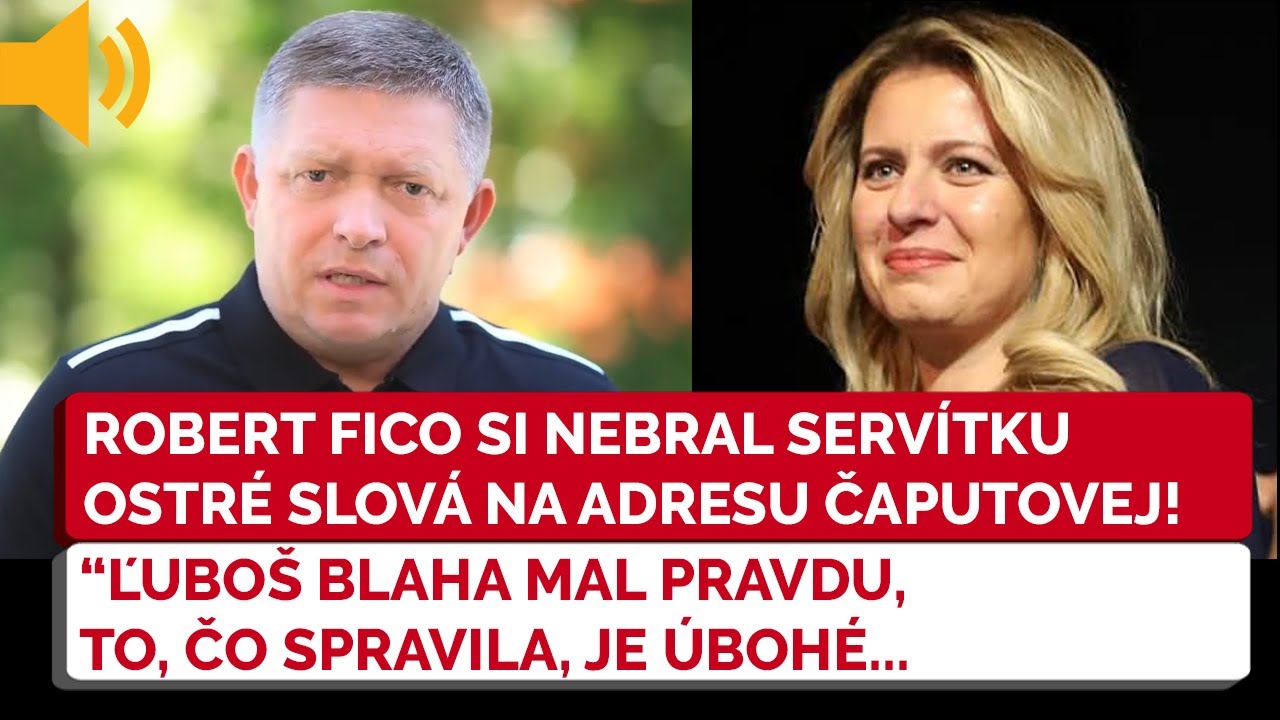 Robert Fico bez serv&iacute;tky: TO, ČO SPRAVILA ČAPUTOV&Aacute; JE &Uacute;BOH&Eacute;, ĽUBO&Scaron; BLAHA M&Aacute; PRAVDU... - SMER SD