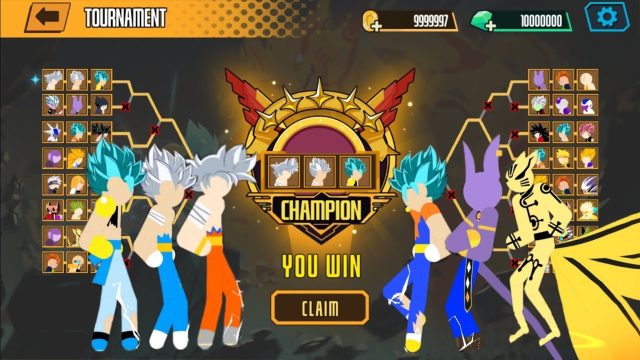 Stickman Dragon Fight 3VS3 Tournament of Goku, Vegeta, Vegito | Playxtreme