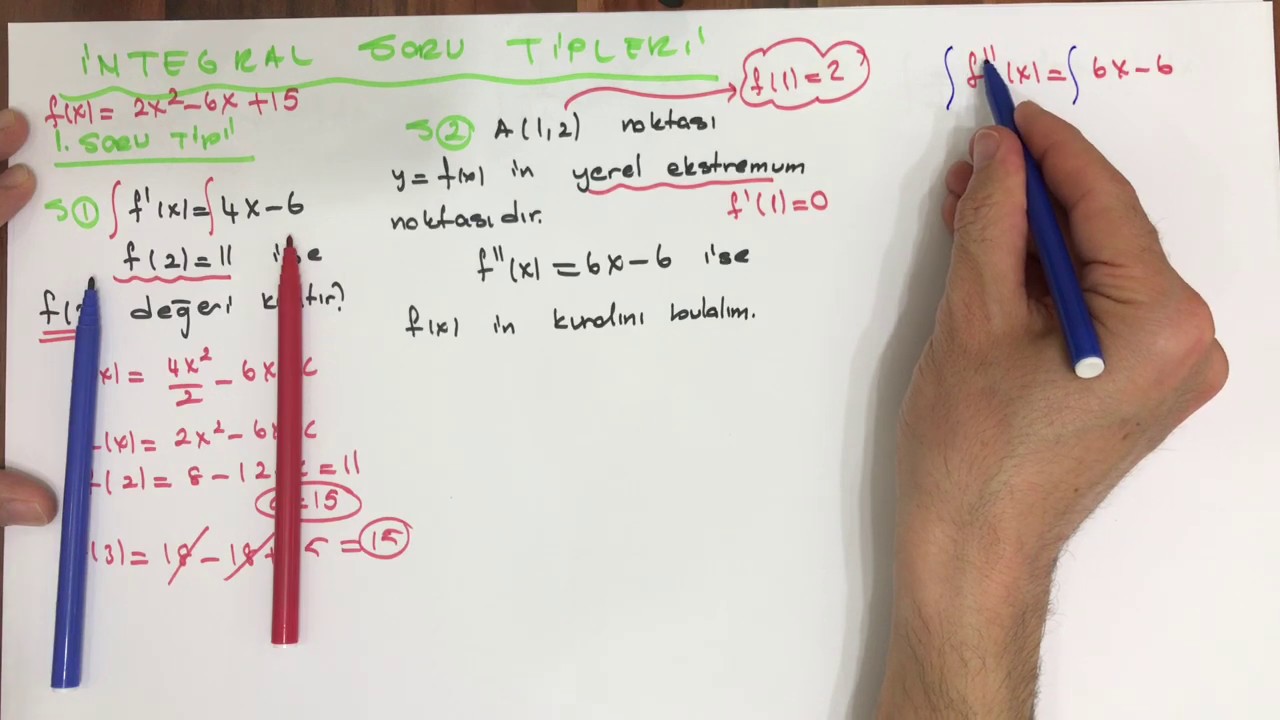 İNTEGRAL -3 (Belirsiz integral soru tipleri)