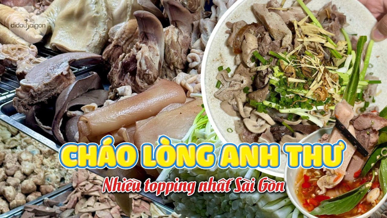 Ấm lòng no bụng CHÁO LÒNG GẠO RANG HUYẾT CHƯNG với dàn topping ngon sạch
