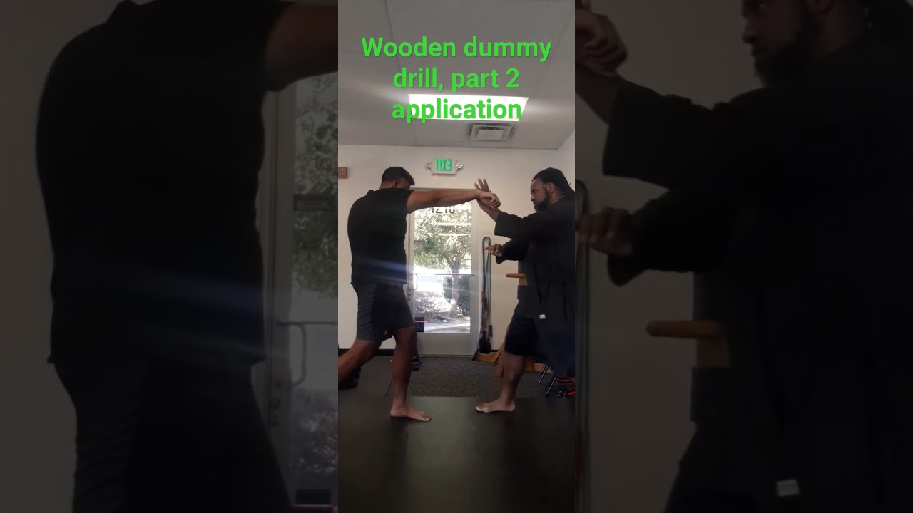 #woodendummy application part 2. Student - IG: @surpressa95 #kenpo #wingchun #happytraining