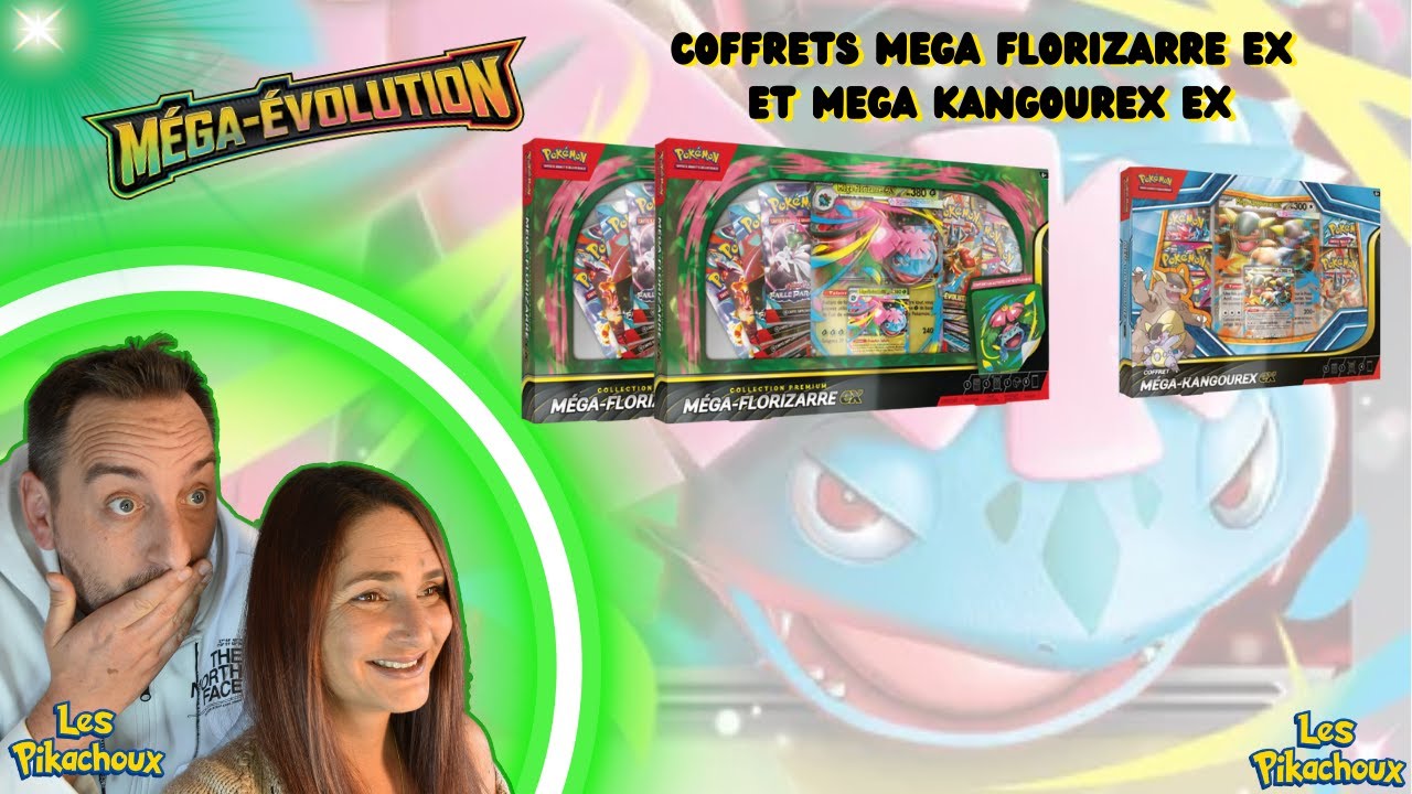 Coffret MEGA FLORIZARRE EX et MEGA KANGOUREX EX (ouverture de 3 coffrets!)