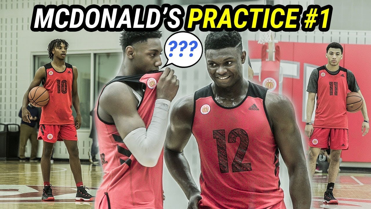 Zion Williamson, Jellyfam JQ & RJ Barrett DOMINATE FIRST McDONALD'S PRACTICE! Full Highlights 🔥