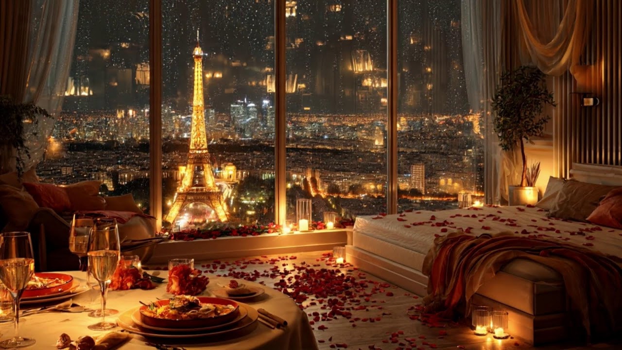 Rainy Valentine Night 🌧️💖 | Cozy Rain Sounds & Romantic Music (saint valentin)