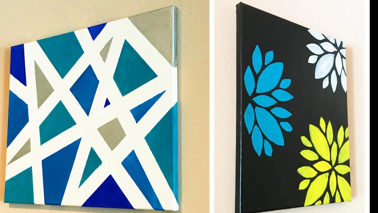 DIY Easy Canvas Arts / Wall Decor / How to Create a Stencil Arts  | #005 |