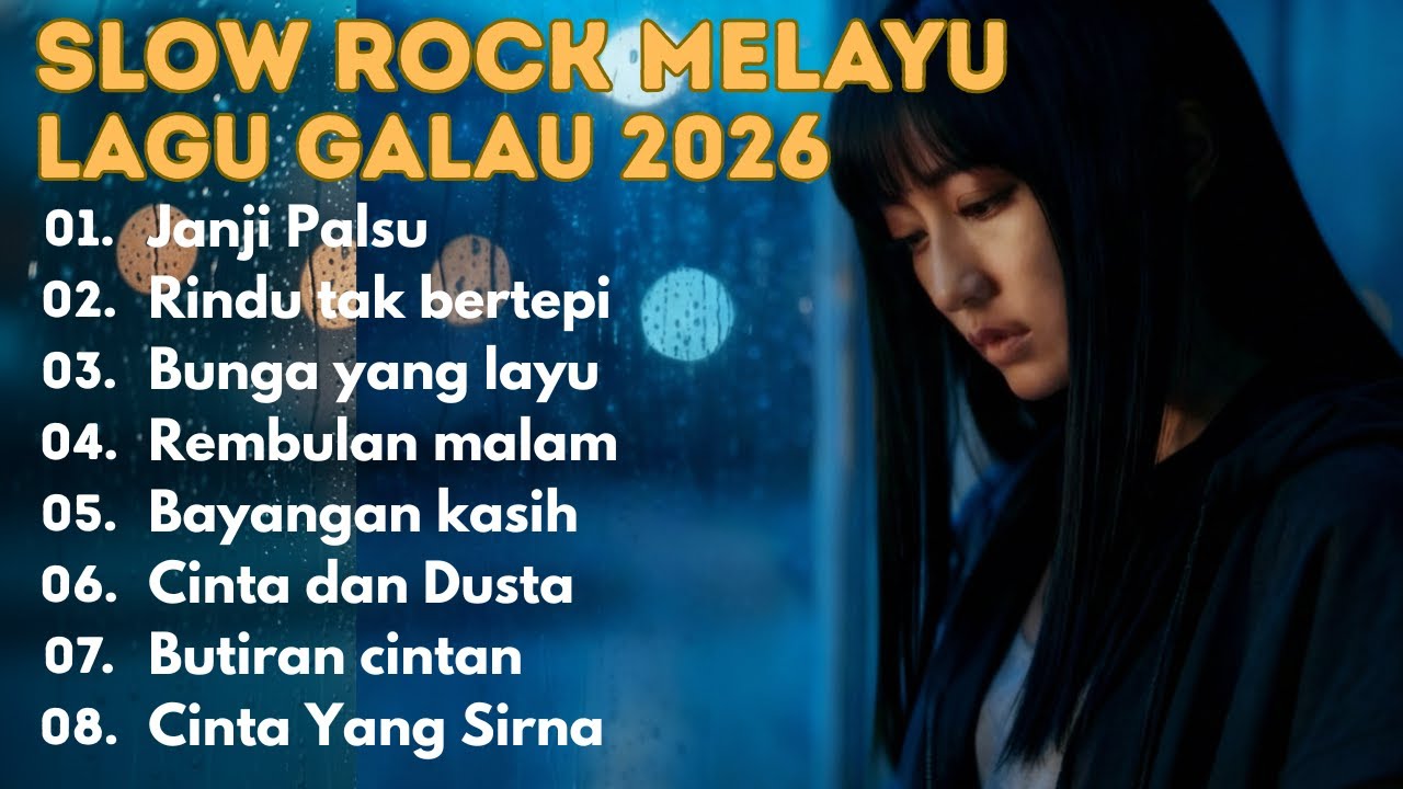 💔 Lagu Slow Rock Melayu Paling Sedih 2026 – Temani Malam Sunyi Penuh Kenangan