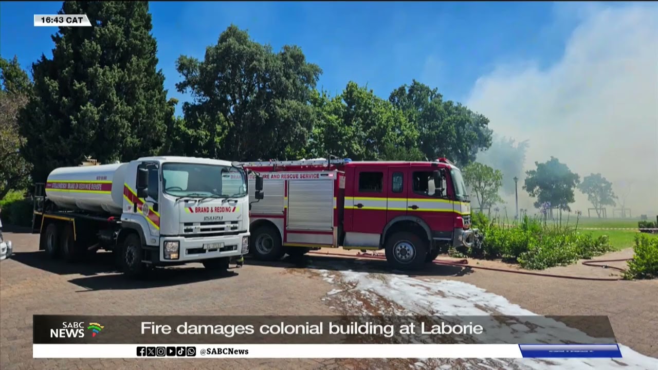 Fire damages colonial building at Laborie Wine Estate