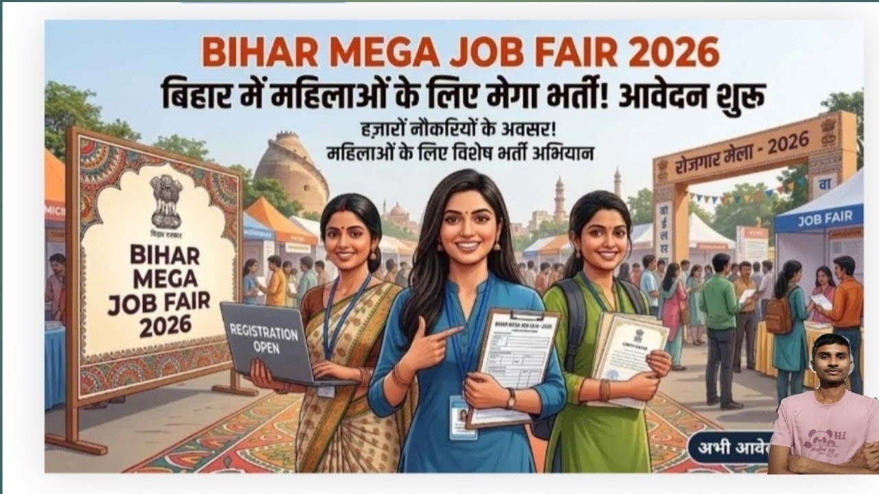 Bihar Mega Job Fair 2026 | Bihar Mahila Mega Job Fair 2026 online ,बिहार महिला जॉब कैम्प ऑनलाइन शुरू