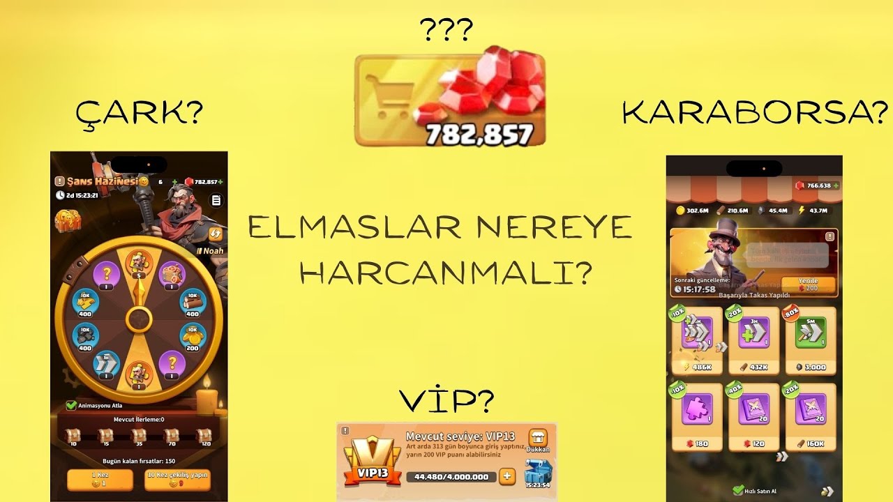 Elmaslar Nereye Harcanmalı?? GİZLİ KARABORSA TAKTİĞİ!! - Dark War Survival