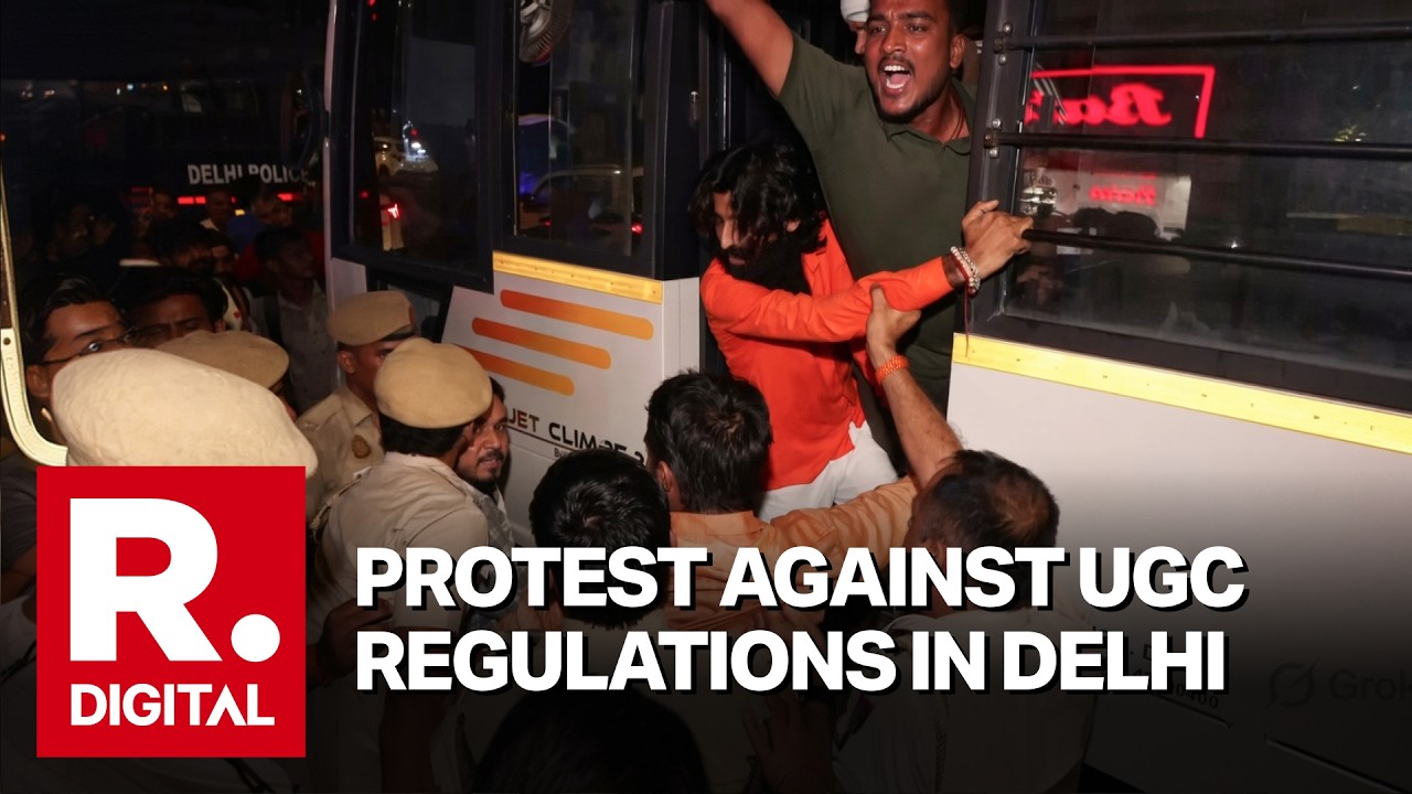 Students Protest UGC Equity Regulations in Delhi's Connaught Place, Several Detained