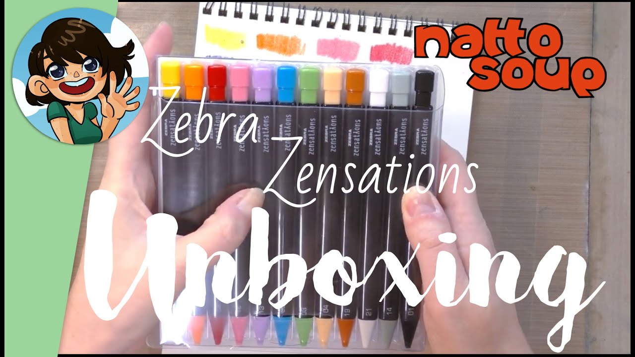 🦓Zebra Zensations🦓 Mechanical Colored Pencils Unbox and Swatch