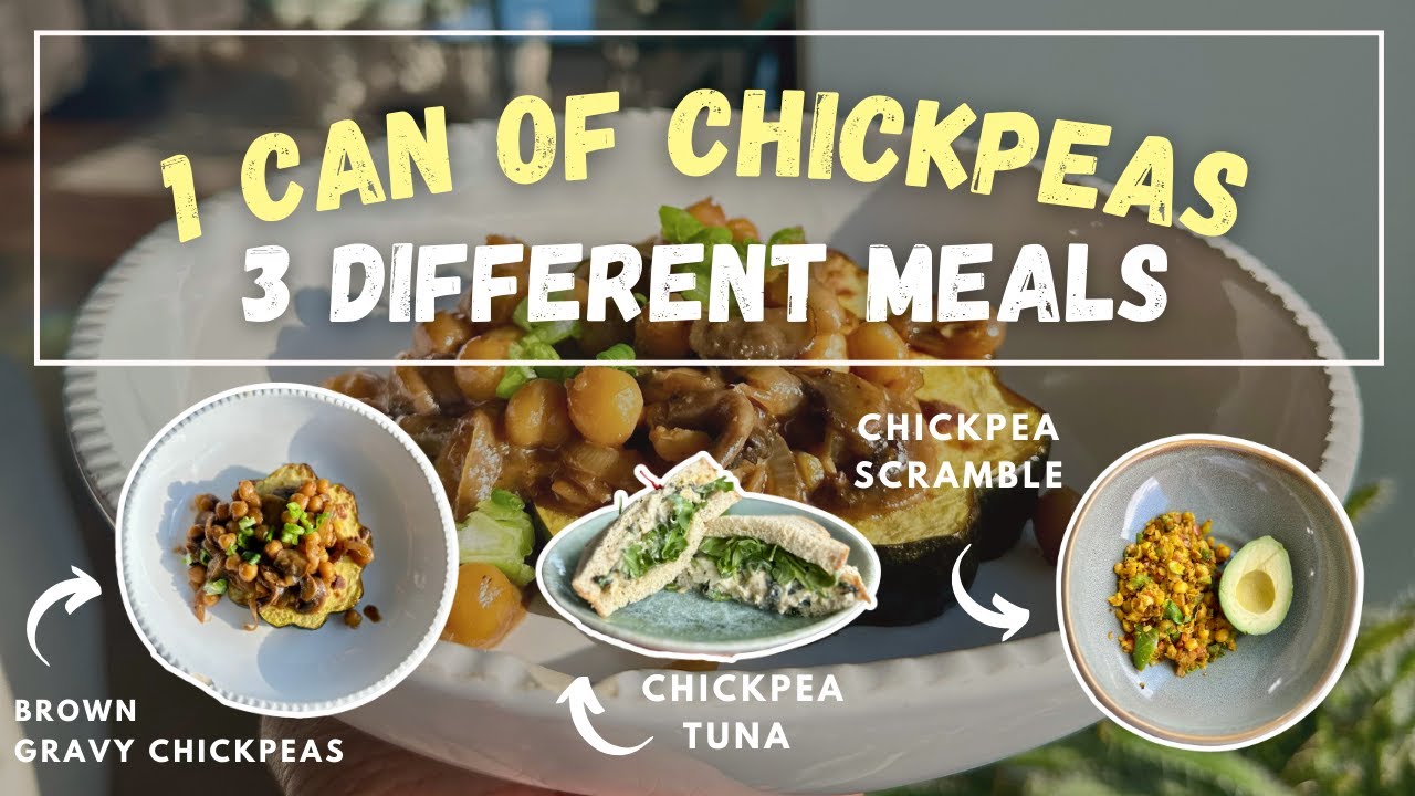 1 CAN OF CHICKPEAS | 3 DIFFERENT MEALS | 3 MEALS UNDER $1