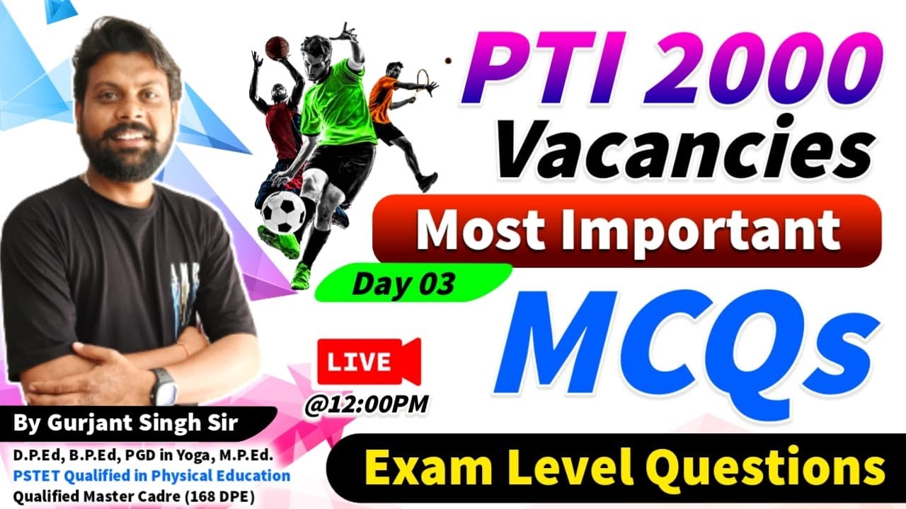 PTI 2000 Posts | Physical Education MCQs 03
