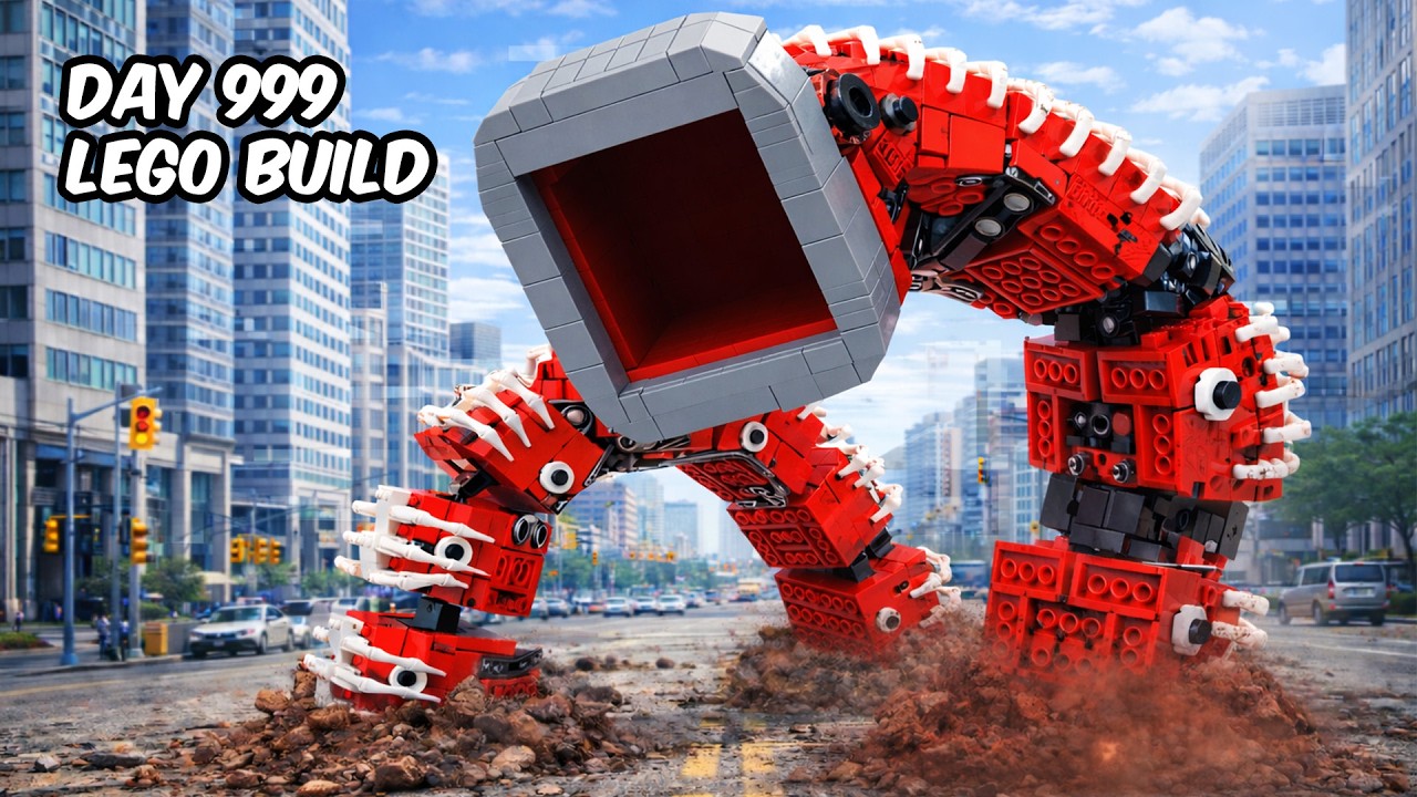 Dia 999 do Desafio: Criatura Gigante Construída em LEGO | ROBO Bricks Portuguese