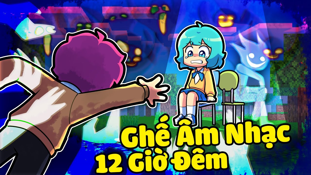 YUMMIE CHƠI GHẾ ÂM NHẠC VÀO 12 GIỜ ĐÊM SIÊU KINH DỊ TRONG MINECRAFT * YUMMIE MA GHẾ ÂM NHẠC 😱😎
