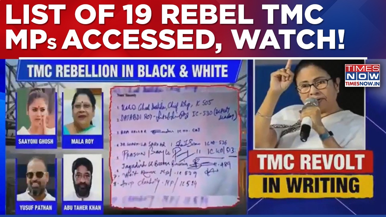 Saayoni, Kakoli, Satabdi, Yusuf & 15 Others, Times Now Access List Of 19 Rebel TMC MPs Who Wrote...