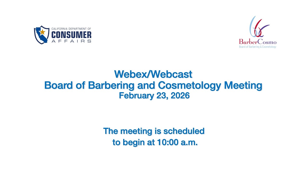 Board of Barbering and Cosmetology Meeting - February 23, 2026