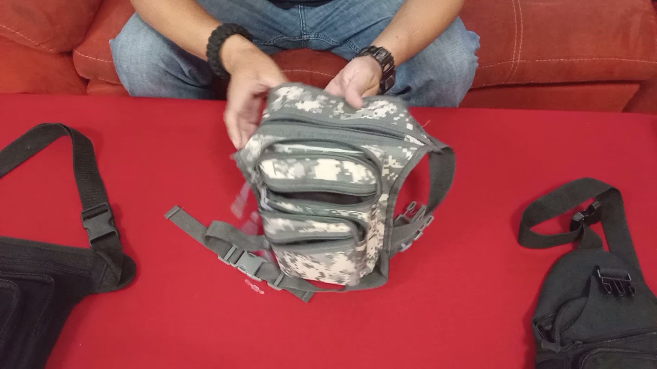 Análisis pierneras tácticas y mochila cruzada