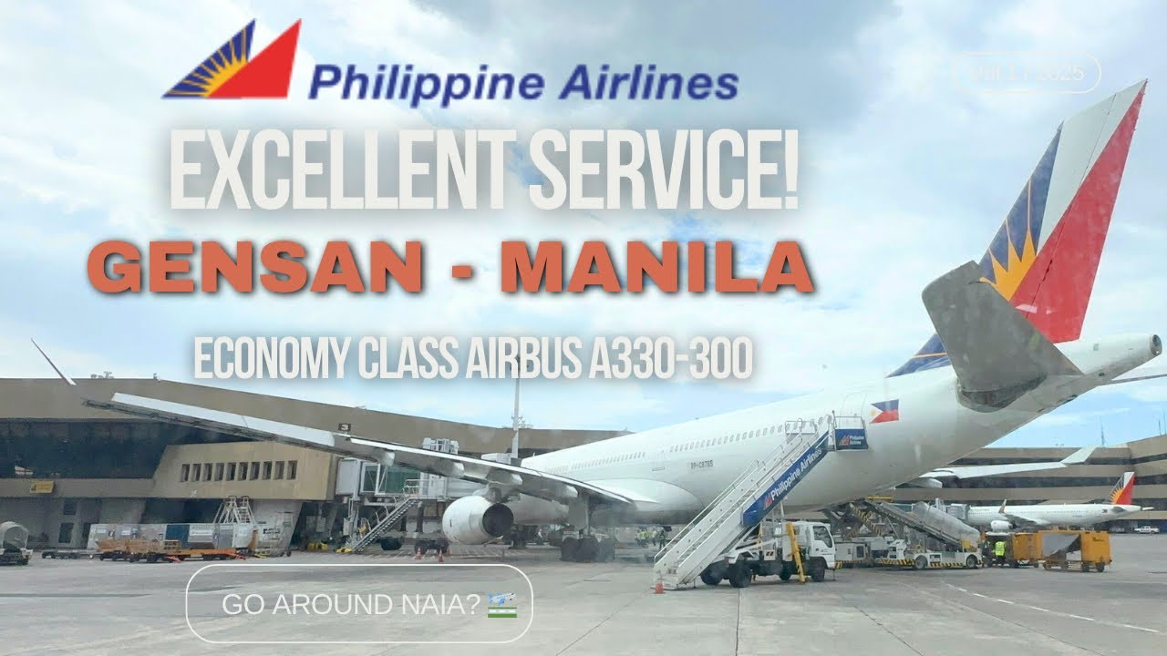 Philippine Airlines Excellent Economy Service Airbus A330-300 General Santos City to Manila