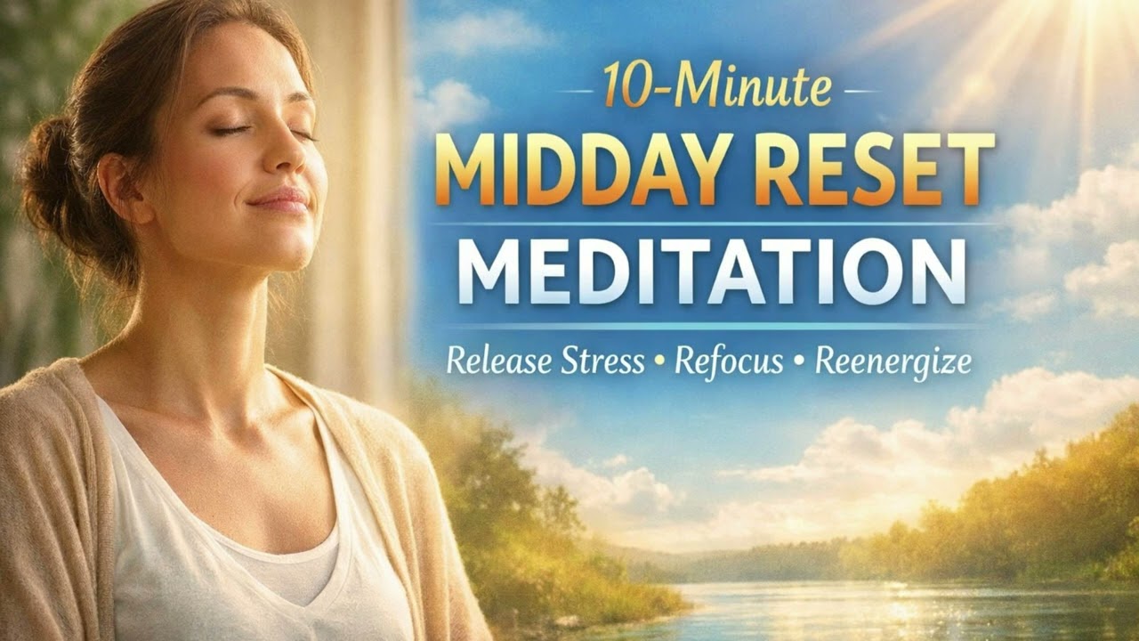 10-Minute Midday Reset Meditation | Release Stress, Refocus & Reenergize Your Mind