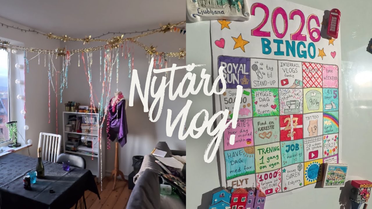 Rydder op efter nytår og laver 2026 bingo-kort