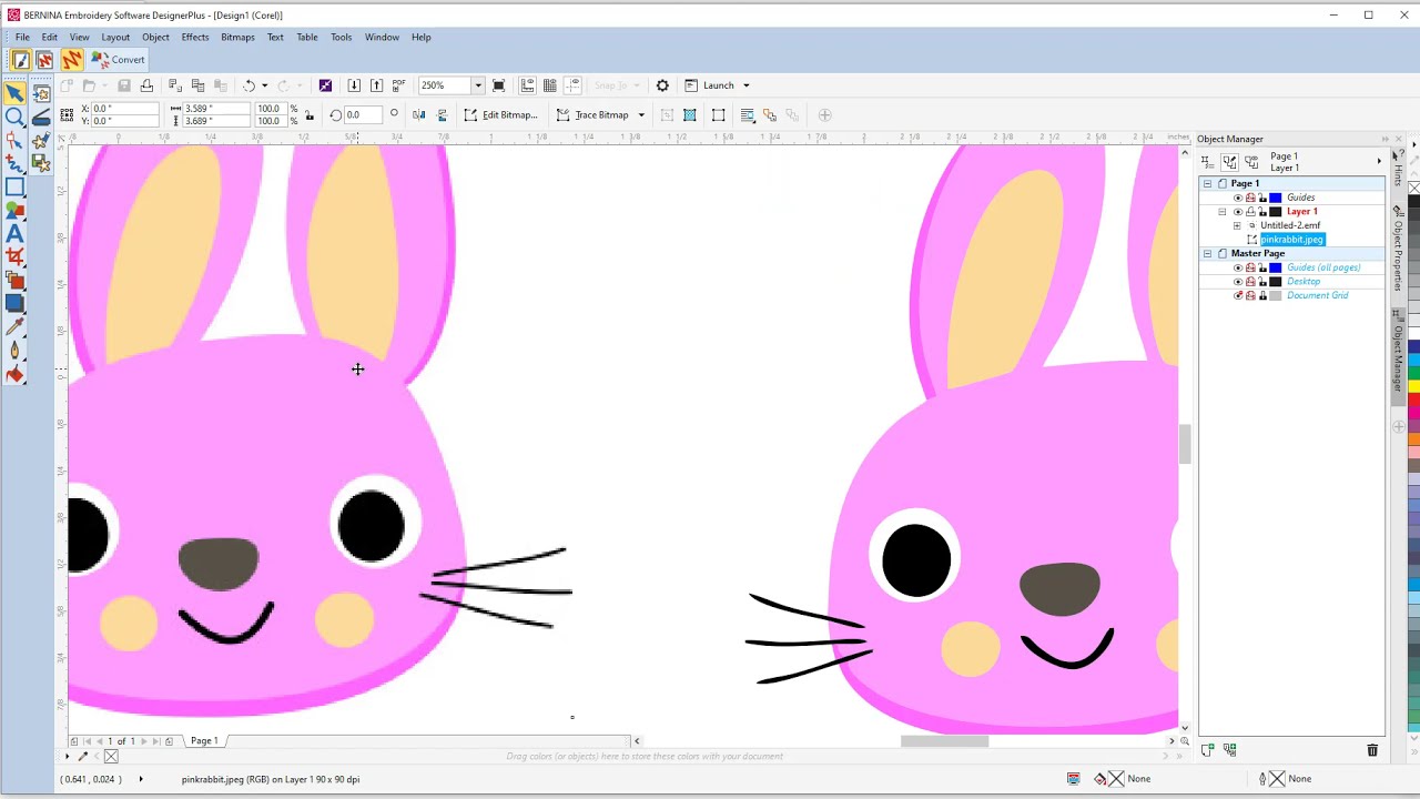 Загрузите изображение для оцифровки в программе Bernina