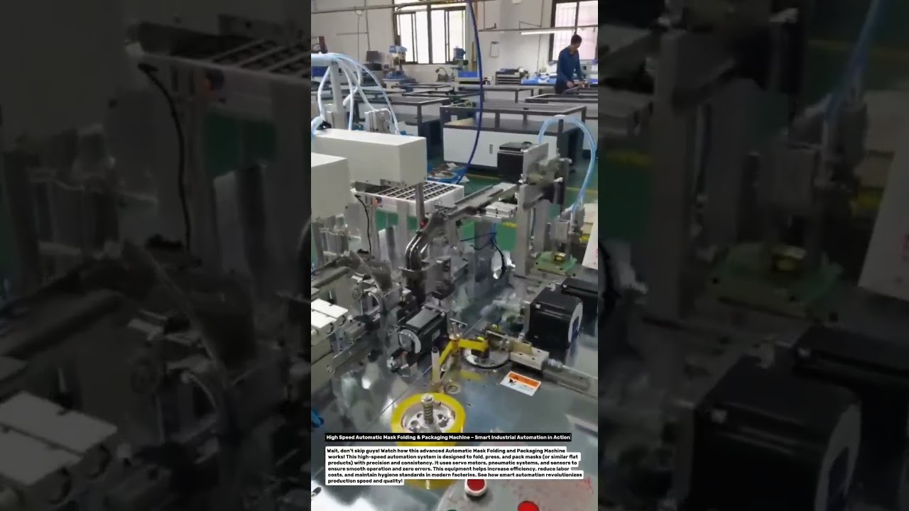 High Speed Automatic Mask Folding & Packaging Machine &ndash; Smart Industrial Automation in Action.