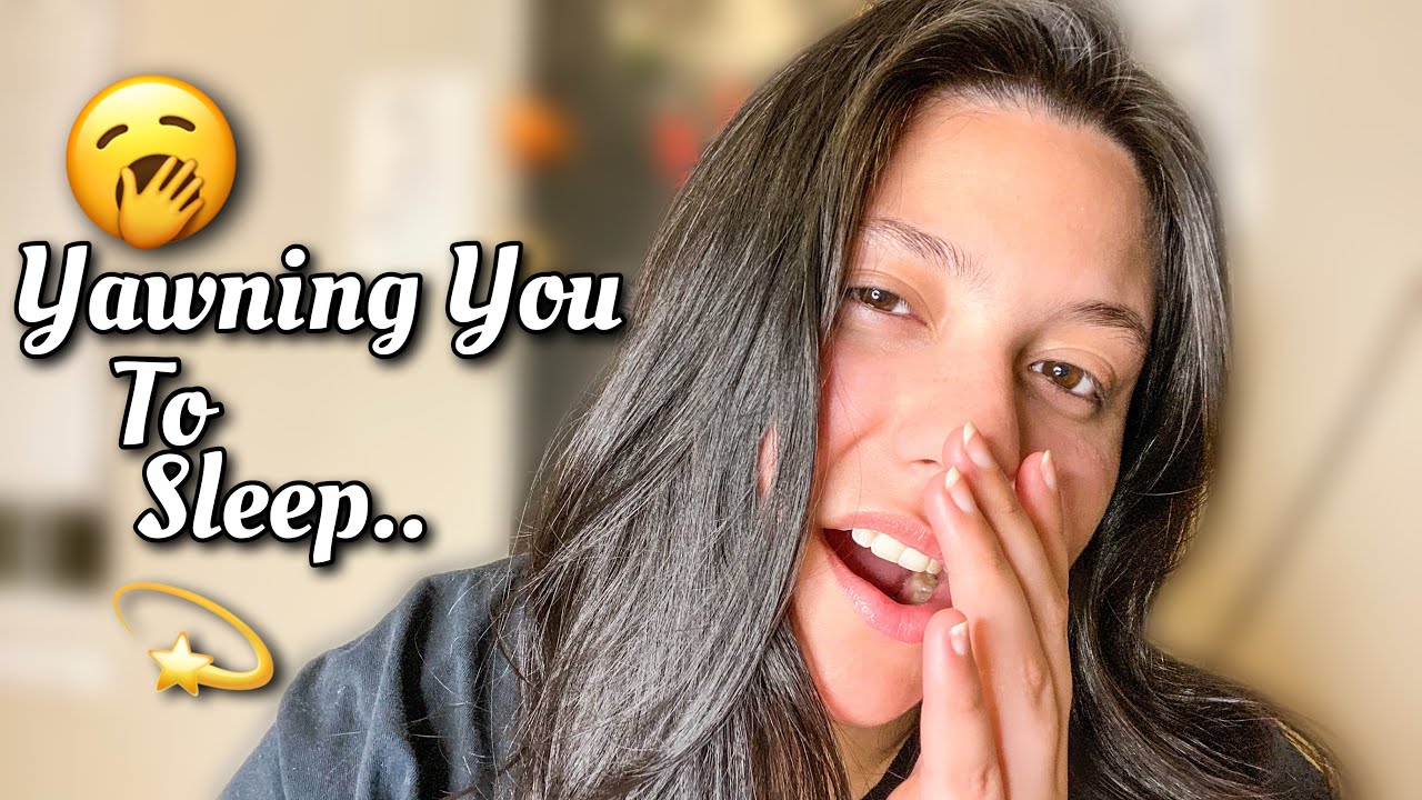 ASMR~ 🥱✨Up Close Yawning | Face Touching (sleepy vibes) ✨🥱