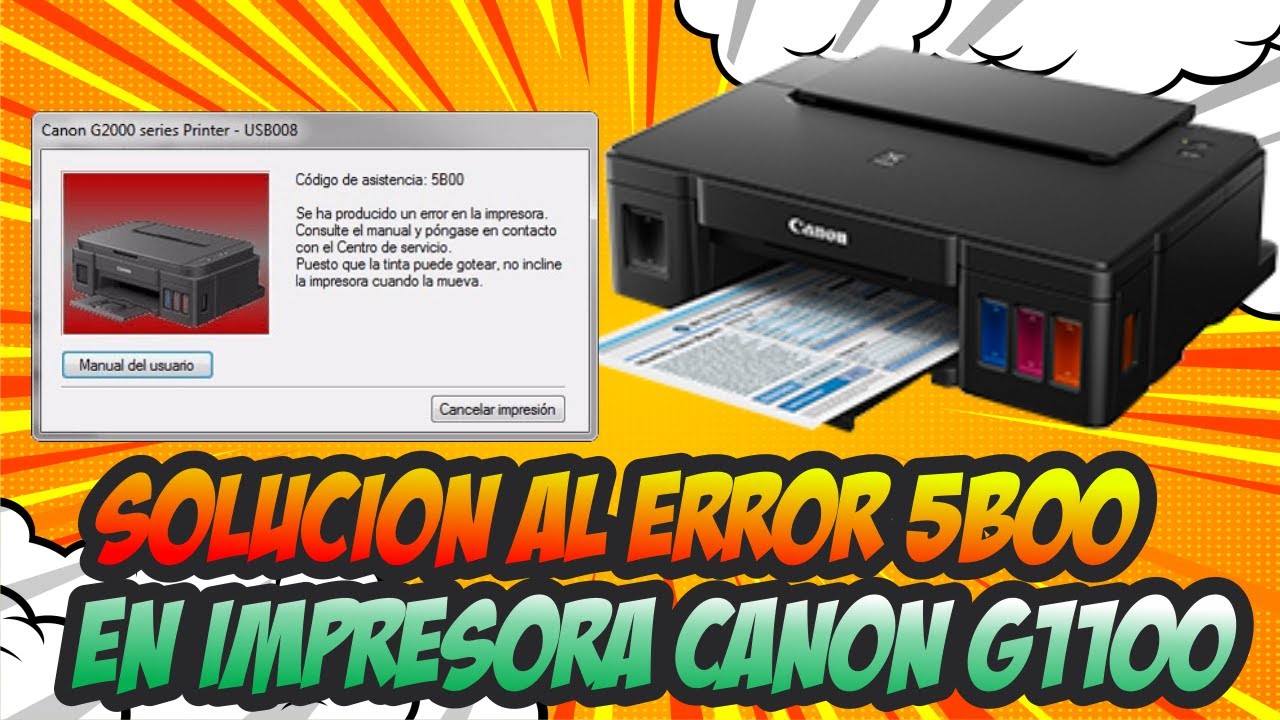 Solución al Error 5B00 Canon G1100 (Reset Canon G1100)
