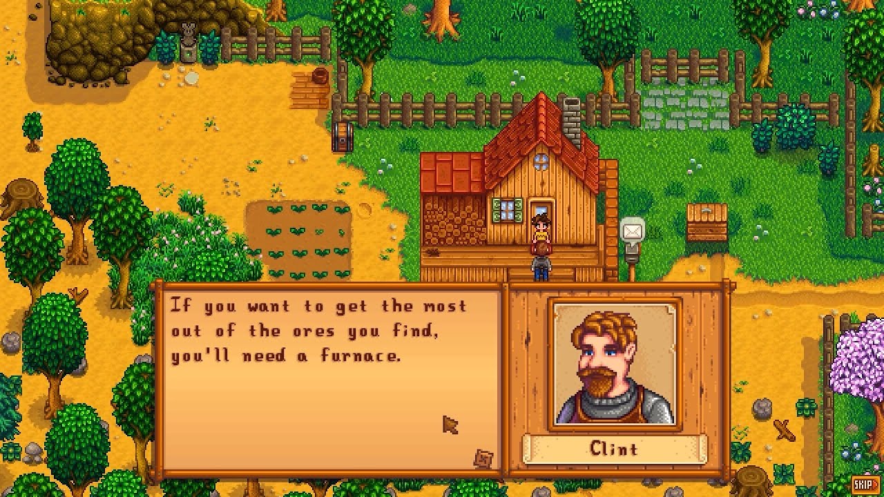 Stardew Valley CJB edition year 1 spring day 1 back to nature and regardless ore clint gave a plan