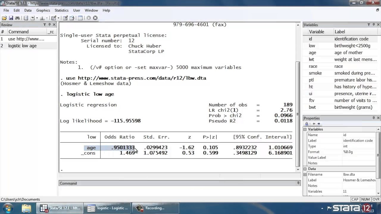 Logistic regression in Stata®, part 2: Continuous predictors