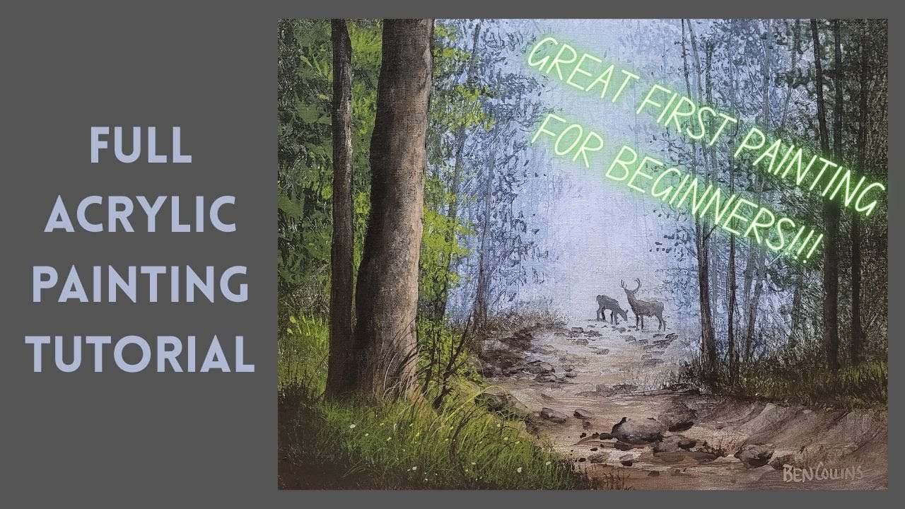 STANDING GUARD | Acrylic Painting Tutorial. Step by step instructions in real time for beginners.