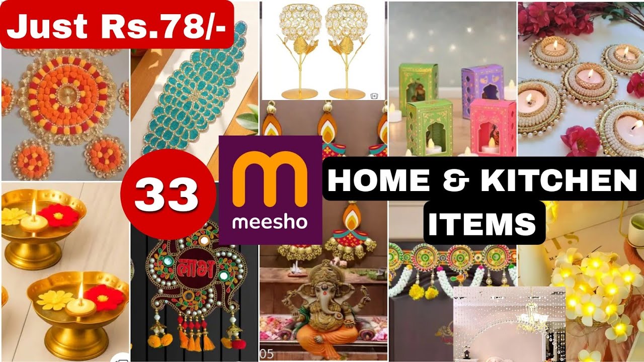 👉MEESHO Affordable HOME & KITCHEN ITEMS Rs.78 Only | Meesho Home Decor | Meesho Diwali Festival Haul