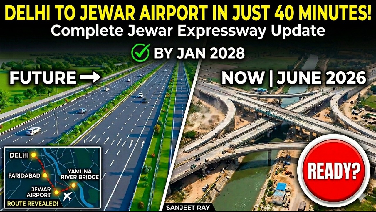 Delhi to JEWAR AIRPORT in just 40 minutes? | Jewar Link Expressway | Sanjeet Ray
