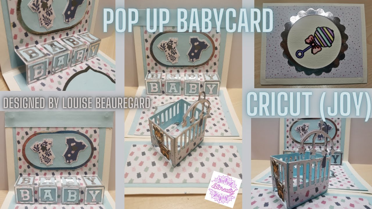 Cricut Joy (NL) | Pop up babycard Designed by Louise Beauregard | NL, EN, DE, ES Ondertiteld