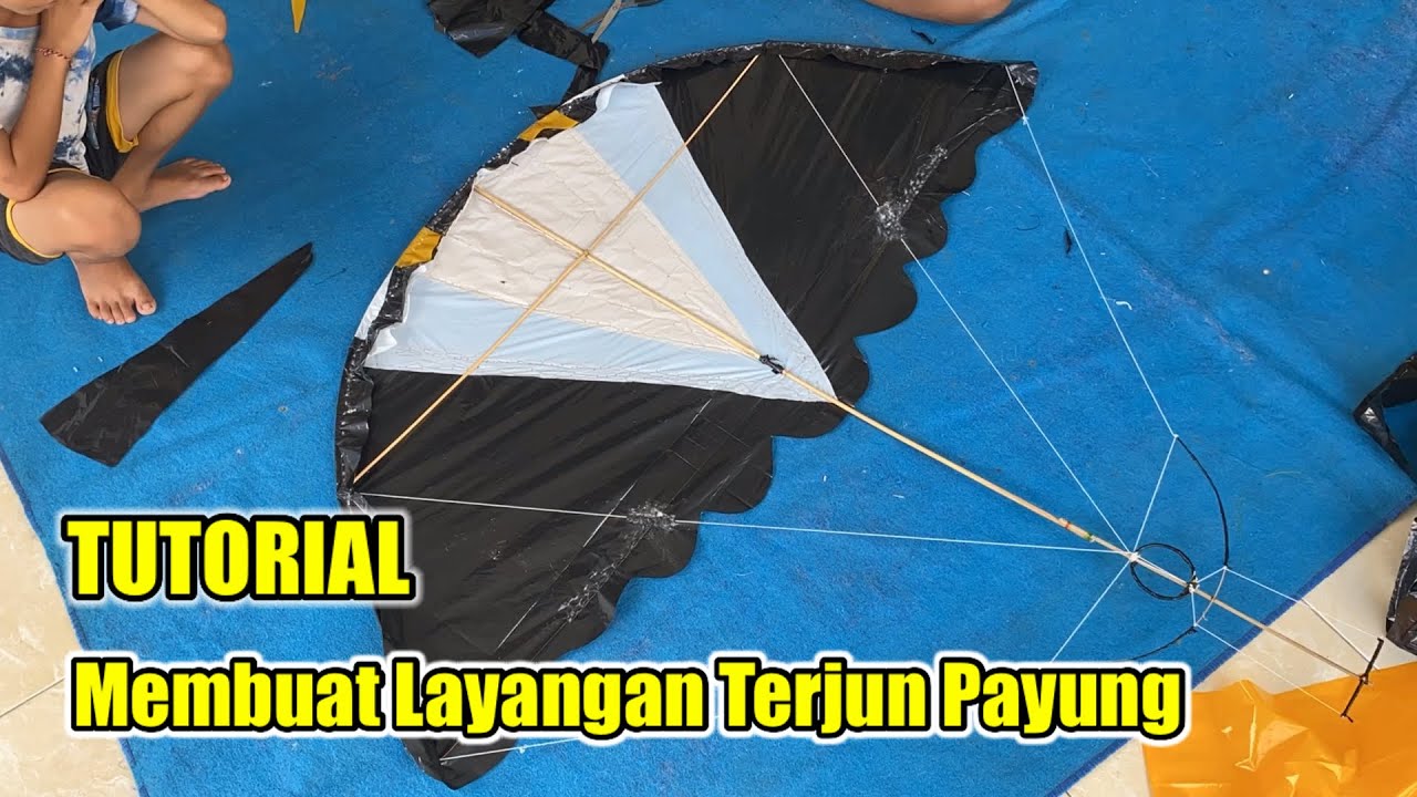 Membuat Layangan Terjun Payung Lengkap Dengan Ukuranya