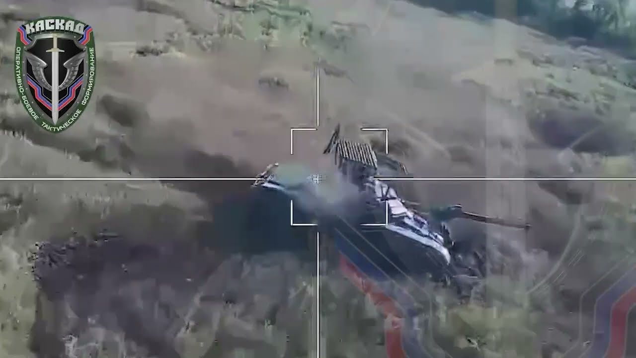 Lancet-3 of The Legendary OPF Kaskad Destroy Khokhales on a Tank!