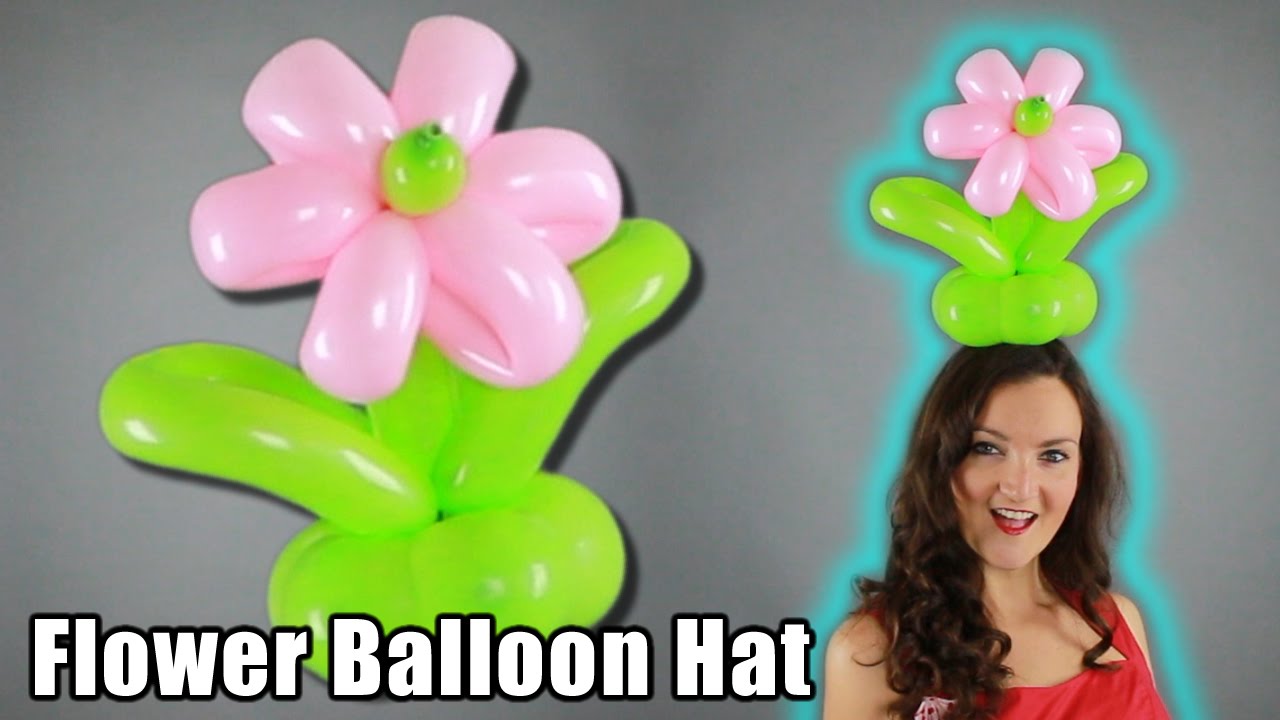 Easy FLOWER BALLOON HAT HAIRBAND Balloon Animal Tutorial - Learn Balloon Animals with Holly!