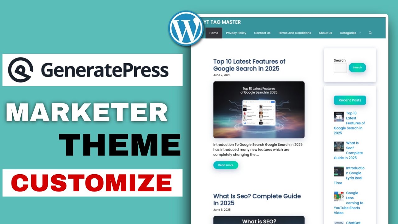 GenratePress Premium Marketer Theme Customizetion || GenratePress Fully Tutorial In Hindi 🔥