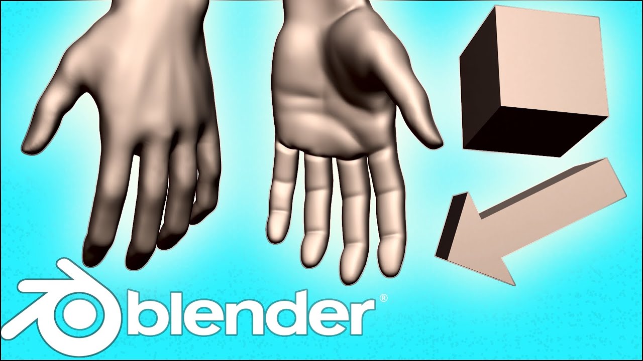 Обучающее видео по Blender, лепка рук для начинающих, как лепить руки с объяснениями