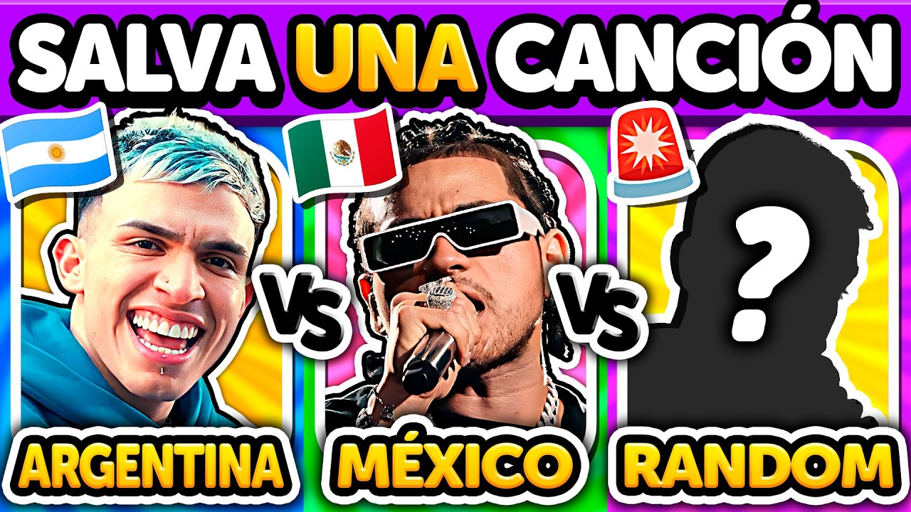 Salva 1 Canción 🤯🎶 ARGENTINA vs MÉXICO vs RANDOM 🇦🇷🇲🇽🏳️ ¿Qué Canción Prefieres? 🧐 | Club Quiz Trivia