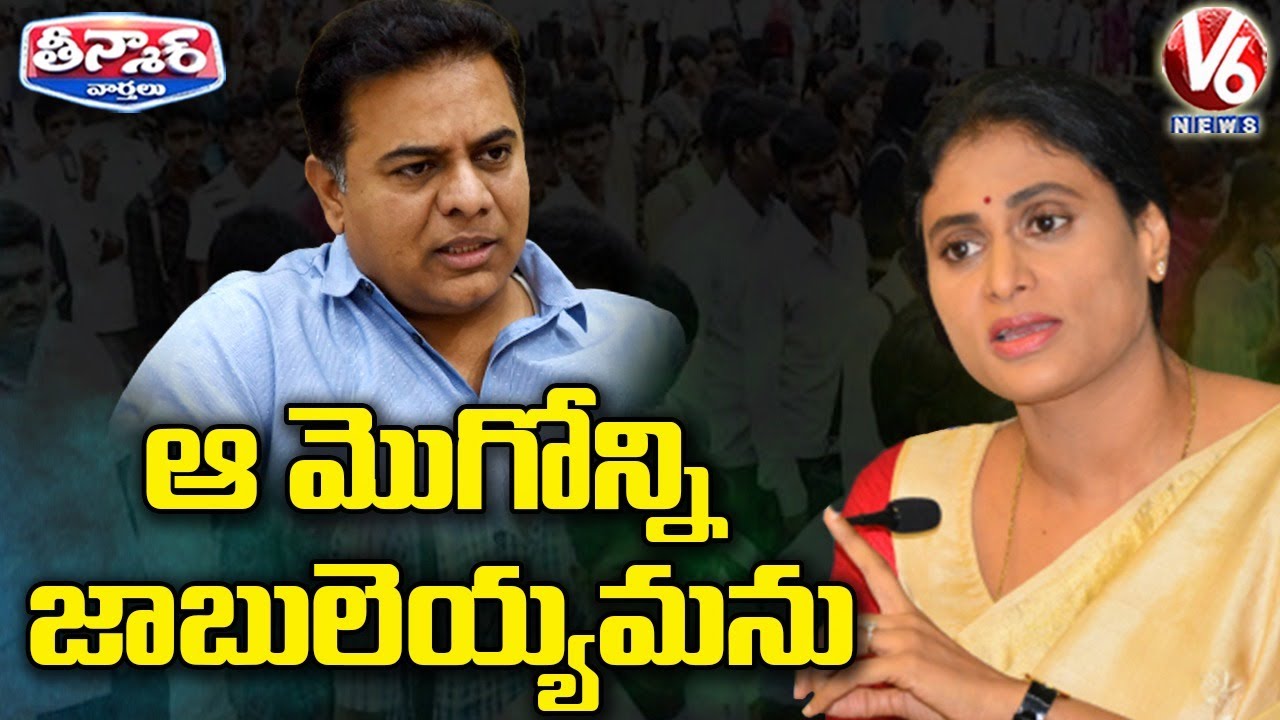 YS Sharmila Comments On Minister KTR | V6 Teenmaar News