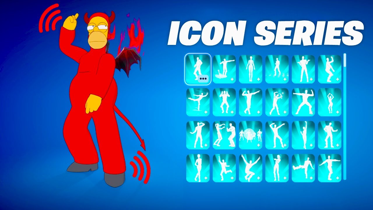 Evil Homer Using Every Icon Series Emote & Dance in Fortnite Chapter 6!