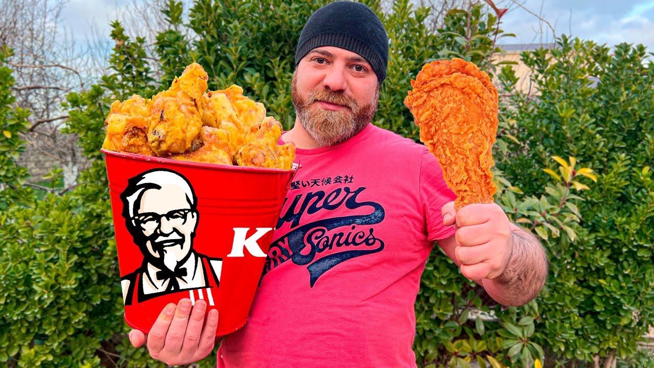 Приготовил Огромное KFC Ведро Куриных Крылышек и Ножек! Нереально вкусно