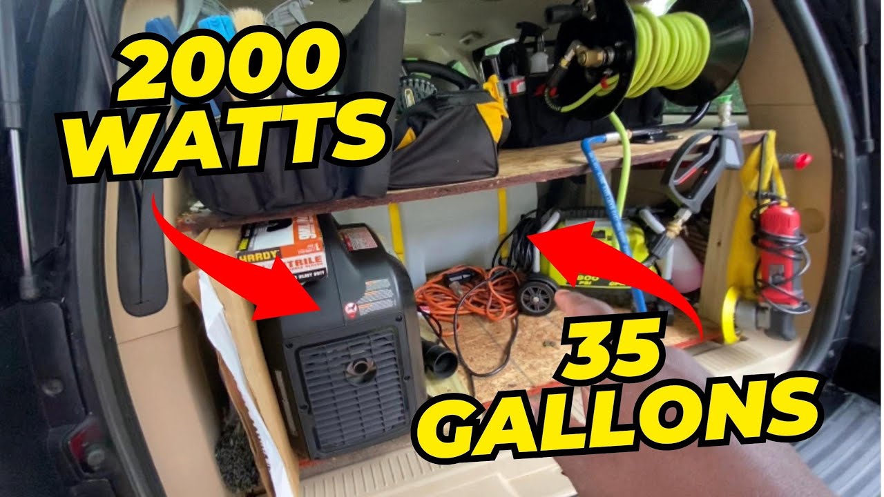 My Custom SUV Mobile Detailing Setup (WATER + POWER!)