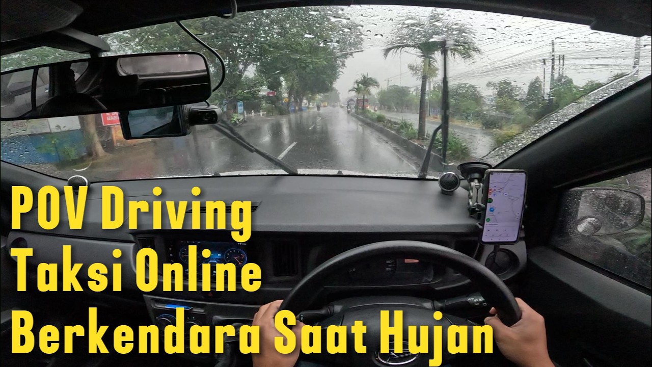 POV Driving Taxi Online Sigra Tipe D 1.0 | Berkendara Saat Hujan