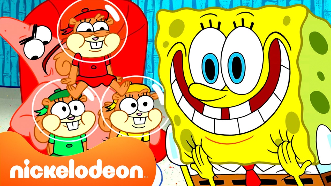 스폰지밥 파인애플 속에서 1시간 🍍 | 니켈로디언 코리아